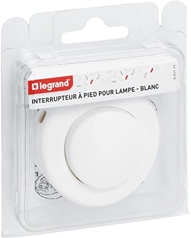Legrand - Interrupteur à pied pour lampe - blister - blanc