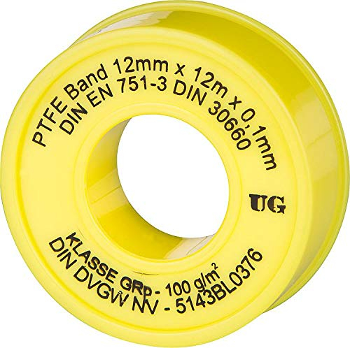 PTFE-Gewindedichtband Rolle (Teflonband) GRp für Grobgewinde DN50 nach DIN EN 751-3, 12mm x 0.1mm x 12m (100 g/m²) (30 Stück)