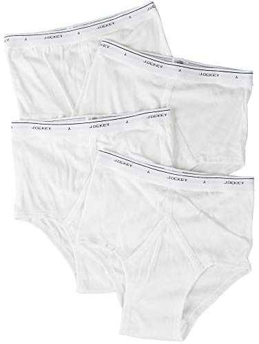 Jockey Mens Classic Bonus Pack Full-Rise Brief (4-Pack + 1 Free) White 36