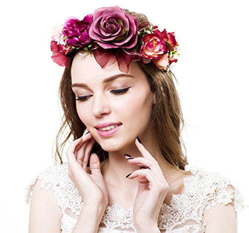 Blume Krone Brautschmuck Kopfbedeckung Natural Hochzeit Haar Kranz Rustikal Bridal Dusche Haar Griechisch Krone - One size Flower Crown - A