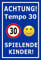 Melis-Folienwerkstatt Schild - Tempo 30-60x40cm | 3mm Aluverbund - S00040-044-F - 20 Varianten