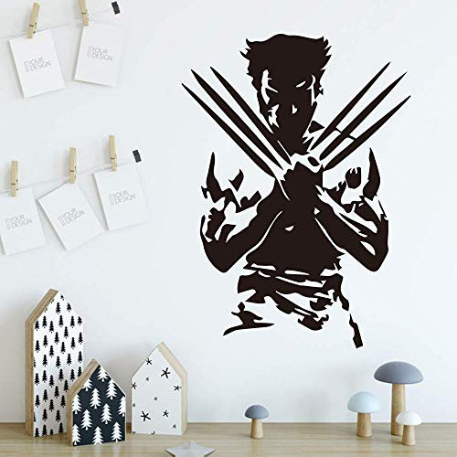 Wolverine Super Hero Wandaufkleber Wandtattoos Für Schlafzimmer Kinderzimmer Dekoration Zubehör Abnehmbare Wanddekor Aufkleber Wandbilder 43 Cm X 59 Cm