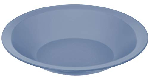 Rotho Caruba tiefer Plastikteller Mehrweg, Kunststoff (PP) BPA-frei, blau, 21,0 x 21,0 x 3,5 cm