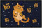 MoonWorks® Fußmatte Katze mit Spruch Nö Mittelfinger Fuck You luetige Türmatte rutschfest & waschbar schwarz 60x40cm