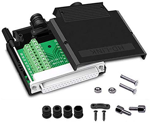 winwill DB37 - Conector adaptador de terminal de puerto de 37 pines RS232 D-SUB hembra sin soldadura