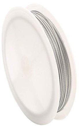 Argento/Oro tono perline filo rivestito in acciaio inox filo di tigre coda resistente forte linea gioielli fare fai da te braccialetto collana