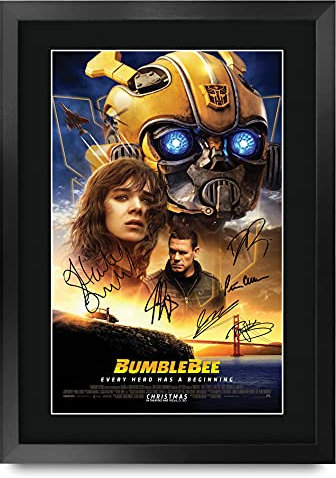 HWC Trading FR A3 Transformers Bumblebee 6 Geschenke gedrucktes Poster signiert Autogramm Bild für Film-Fans, A3 gerahmt