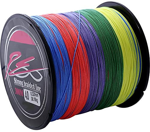 Fencelly Línea de pesca trenzada de 8 hebras, 300 m, multicolor, resistente a la abrasión, ultra suave, accesorios de pesca