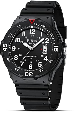 HANPOSH Herren Uhr Uhren Herren Männer Analog Quarzuhr 30M wasserdichte Armbanduhren mit Datum Casual Designer Uhr Silikon Armband
