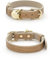 NINA WOOF Milan Hundehalsband aus veganem Leder,Gepolstertes Luxus-Hundehalsband mit verstellbarer Schnalle,Halsband für Hunde,Farbe Beige, Größe XS