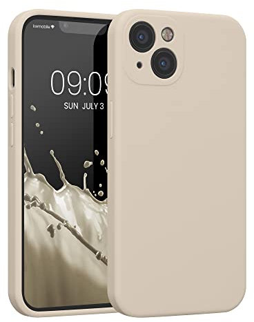 kwmobile Case Compatible with Apple iPhone 13 Case - Slim TPU Silicone Phone Cover - Soft Touch Finish - Cream