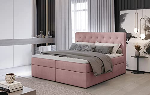 Best for Home Boxspringbett Loree Bonellfederkern inkl. Topper 140x200 Mat Velvet 63
