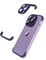 OBHEI Real Bare Frameless Phone Case Designed for iPhone 14 Pro, Camera Lens Protector, Shockproof TPU Corner Pad for iPhone 14 Pro, 6.1 Inch - Dark Purple