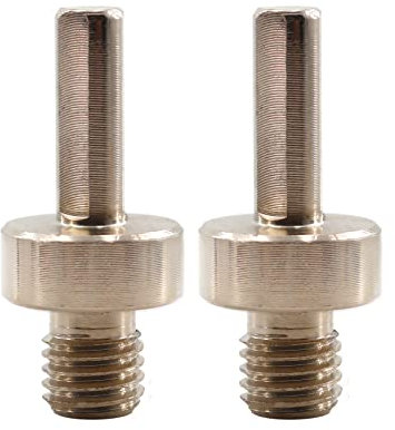 BGTEC Lot de 2 adaptateurs de foret à carotter - Filetage M14 sur tige triangulaire - Diamant - Pour scie cloche - Adaptateur de tige Arbor