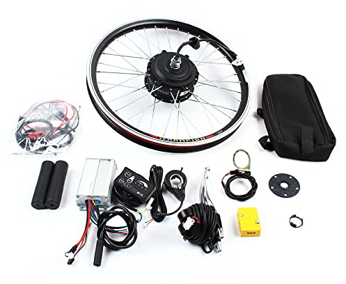InSyoForeverEC 20 Zoll E-Bike Conversion Kit E-Bike Umbausatz Brushless Motor Hinterrad Kassette vorne Elektrofahrrad mit LCD Display 36V 250W
