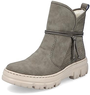 Rieker Damen Klassische Stiefeletten Z7462, Frauen Stiefeletten,lose Einlage,uebergangsstiefel,übergangsschuhe,Boots,Stiefel,grün (52),38 EU / 5 UK
