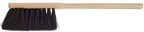 cleanling Kehrgarnitur 129200, Handfeger Arenga Extra Voll aus Naturhaar für Werkstatt, Lager- und Fabrikhallen, Gärten, Garagen, Schwarz, Länge: 46 cm, 1 Stück