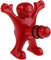 Kreativer Flaschenverschluss, Korkenzieher, Flaschenöffner, Happy Man, Werkzeug, Stopper, Barzubehör, Rot, 1 Stück