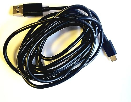LZYDD 10 ft Black USB Cable Charger Cord Compatible with FIFINE AmpliGame A6, HyperX QuadCast S, SoloCast, Logitech G Yeti GX, TONOR TC30 Mic, ZealSound USB Microphone (USBC Port)