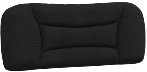 vidaXL Kopfteil Kissen, Kopfteilkissen mit Reißverschluss, Rückenkissen mit hervorragender Rückenlehne, Kopfkissen Lesekissen, Schwarz 100cm Stoff