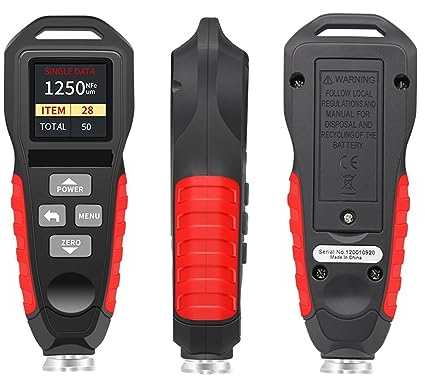 Schichtdickenmessgerät, ZT-TC13 Beschichtungsdickenmessgerät 0,1 Mikron/0–1300 Autolack-Filmdickenmessgerät zur Messung von FE/NFE für Auto Automotive