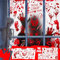 SCIONE 9 Blätter Halloween Fensterbilder Blutige Handabdrücke Halloween Deko Horror Fenstersticker Statisch Aufkleber Gruselig Realistisch Fensteraufkleber Selbstklebend Horror Sticker für Erwachsene