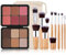 JasCherry 12 Farben Langanhaltender Hohe Deckkraft Abdeckstift Gesicht Concealer Palette Rouge Blush, Color Corrector Full Coverage Contour Makeup Gift Set mit 10 Stück Makeup Pinsel