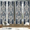 ABAKUHAUS Victoriano Juego de 4 Paños Cortinas, Hojas Florales de Encaje frío, Tratamiento de Ventana para Habitación y Dormitorio, 150 cm x 225 cm, Azul Violáceo Oscuro Coco