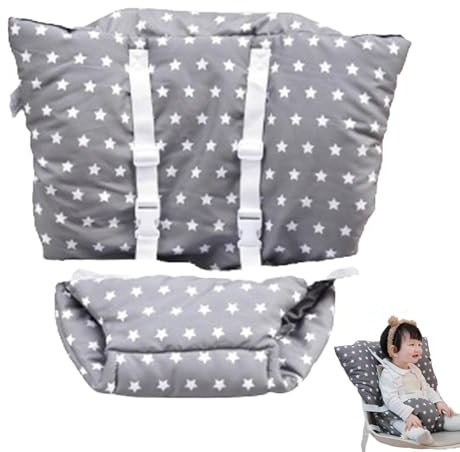 Hochstuhl-Kissen-Ersatz, Hochstuhl-Kisseneinsatz - Stern-Sitzkissen-Einlagematte,Atmungsaktive Sitzkissen-Innenmatte mit Riemen, Babystuhl-Auflage für Esszimmerstühle