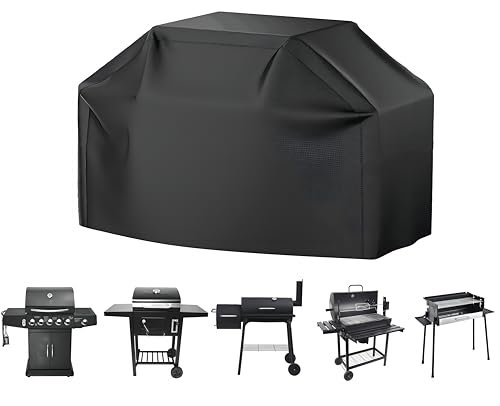 Azatemgo Grillabdeckung Wetterfest Gasgrill-Abdeckhülle Hergestellt aus 210D Oxford-Gewebe wasserdicht UV-beständig und staubdicht Winddicht für Grill im Freien(145 x 60 x 117 cm)