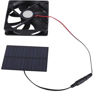 Pssopp Solarventilator Wasserdichter Solar Panel Lüfter Kit, Tragbarer Außenventilator mit Wandmontage für Terrasse Balkon, Belüftungslösung, Energieeffizient, Solarbetriebenes Gerät