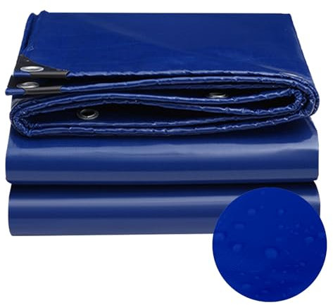 Bâche de Protection - Bache Étanche 4 x 5 m Imperméable Résistante Aux Déchirures UV Intempéries Bache Protection, Bâches - Tentes et Voiles pour Serre Jardin Pergola Piscine, Bleu