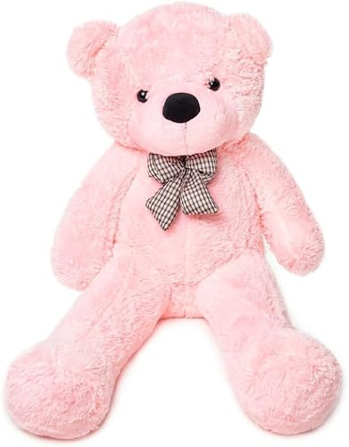 MKS Ours en Rose Peluche & Ours Rose XXL - Nounours Géant - Pink Teddy Bear - Doudou Géant - Ours en Peluche Très Grande Taille - Gros Nounours en Peluche