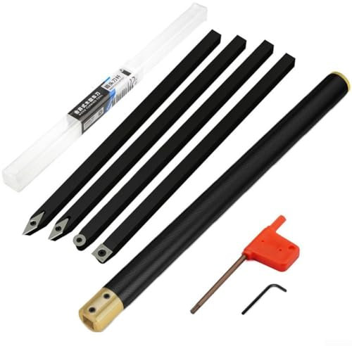 Hollowing Wood Turning Chisel, Long Lasting Carbide Insert, Ergonomic Handle (Square Handle)