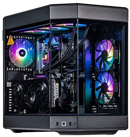 Velztorm Black Praetix Custom Built Y60 Gaming Desktop PC (GeForce RTX 5090 32GB (>4090), Liquid Cooled Intel i9-14900K, 32GB DDR5, 2TB PCIe SSD, 1000W PSU, WiFi 6E, Win 11 Home)