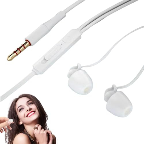 Schlafkopfhörer mit Kabel – weiche Ohrhörer, leichte Ohrstöpsel | ultradünne Audio-Kopfhörer für seitlichen Schlaf, diskretes Zubehör für entspanntes Hören ohne Beschwerden während der Nacht