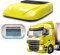 Aire acondicionado de techo para autocaravanas, 12 V/24 V, nueva actualización con pantalla de temperatura, 2000 W de potencia de refrigeración, 350 m³/h, flujo de aire de 360°,12VYellow-A