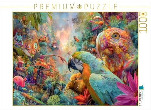 Puzzle · Tierische Kreaturen des Dschungels | Eine bunte Tierwelt im Dschungel · 1000 Teile · Lege-Größe 64 × 48 cm · CALVENDO Puzzle