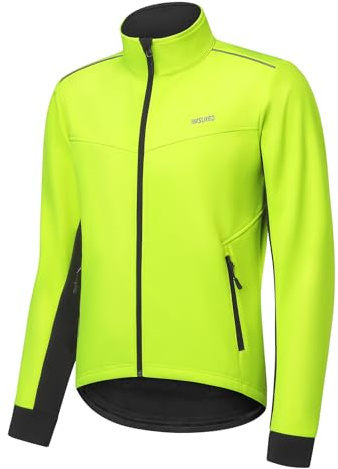 ARSUXEO Fahrradjacke für Herren, winddicht, wasserabweisend, Thermoisolierte Winter-Fahrradjacken,24A