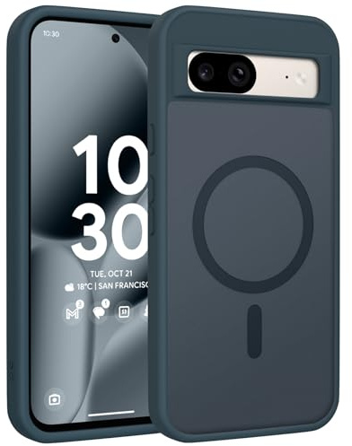 ZCDAYE für Google Pixel 8 Hülle Magnetisch Transluzent, Blau | Handyhülle Kompatibel mit MagSafe, Matte Angenehme Haptik, Schlicht Einfarbig Handytasche, Schutzhülle Pixel 8 Case