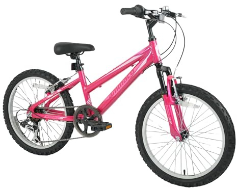 Ammaco Sapphire 6 Speed Ladies Girls Mountain Bike 18 Wheel Pink