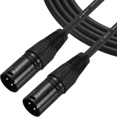 QUARKZMAN 2 Piezas Cable De Micrófono XLR Macho A Macho De 5 Pies 3 Pines | Adaptador XLR Macho A Macho, Para Escenario Estudio