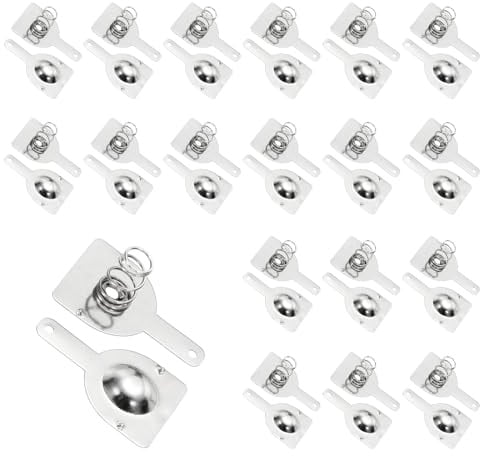 QUARKZMAN Contatti a Molla per Batteria Lamiera Nichelata 18,5x16mm 20 Set | Per Batteria 18650, Sostituzione Conversione Positivo/Negativo, per Montaggio PCB Portabatterie