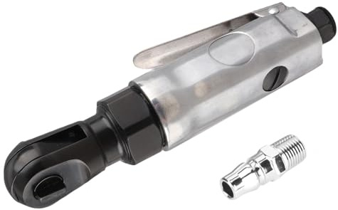 Chiave a cricchetto pneumatica Mini cricchetto ad aria con gambo dritto Connettore filettato da 1/4 di pollice Compatto Leggero Resistente per riparazioni automobilistiche (Testa quadrata da 1/4.)