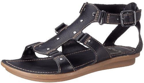 Clarks Powder Shaker 203391954030 Sandali da Donna, Nero Blackleatherblack, 40 EU