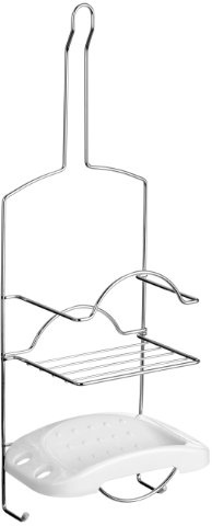 Premier Housewares 2-Tier Shower Caddy with Soap Dish - Chrome