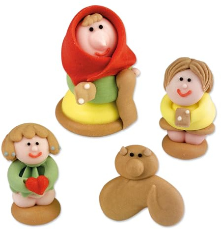 Günthart 12 Hexengruppen, Sortiert | Hänsel | Gretel | Hexe | aus Feinster Zuckermasse | in Detaillierter Handarbeit Gefertigt | Zuckerdekoration