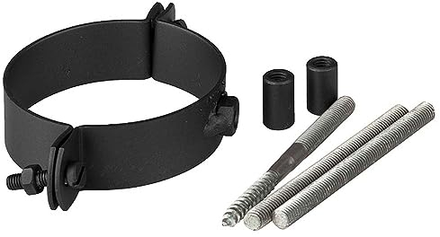 Pelletrohr Rohrhalter 80 mm Schwarz Pellet Ofenrohr Rohrschelle