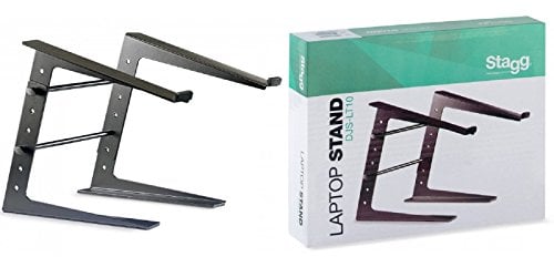 Stagg Desktop Stand for Laptop and DJ Equipment, Height Adjustable, Black