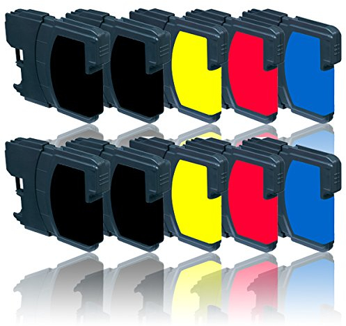 10 Druckerpatronen kompatibel zu BROTHER LC980/LC1100 (für BROTHER DCP-145C 165C 185C 385C 585CW 6690CW MFC-250C 290C 490CW 790CW 990CW 5490CW 6490CW)